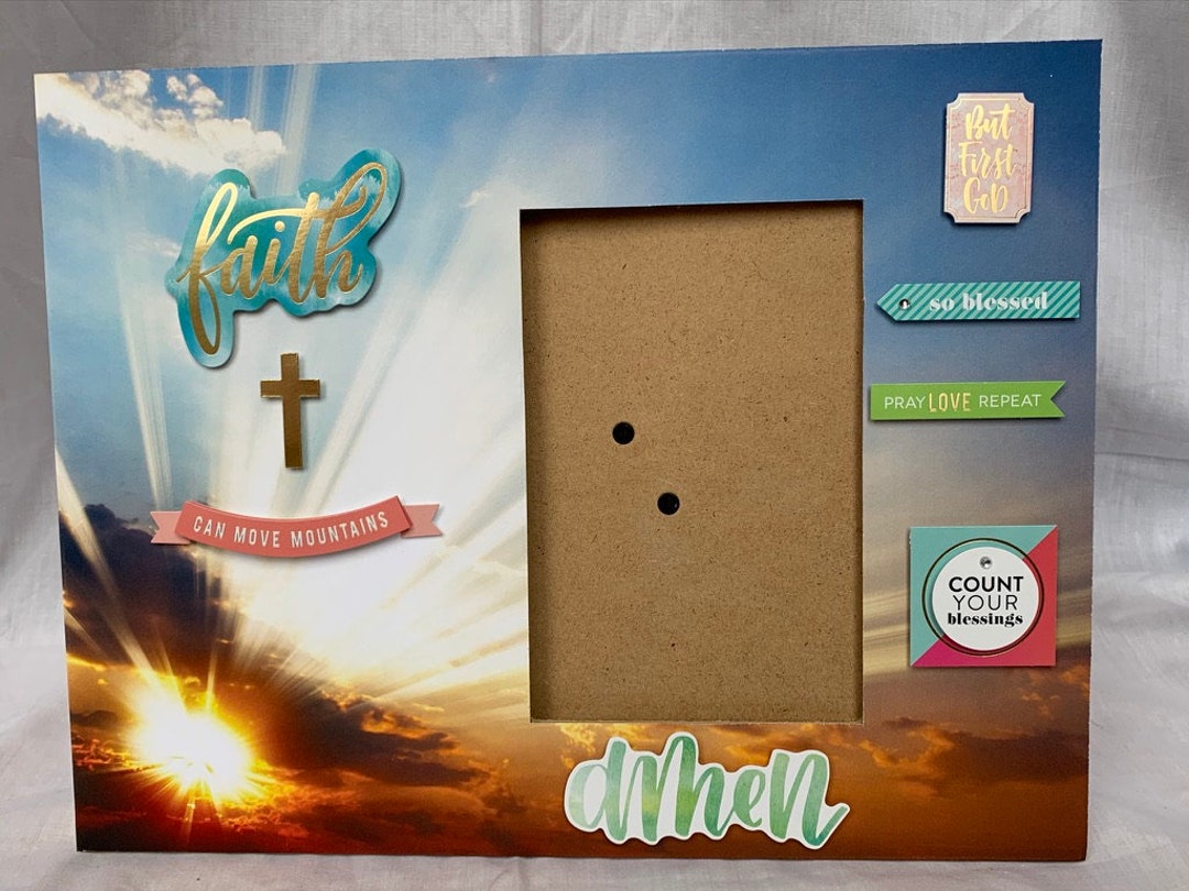 Christian Picture Frame Christian Family Faith Put God Etsy