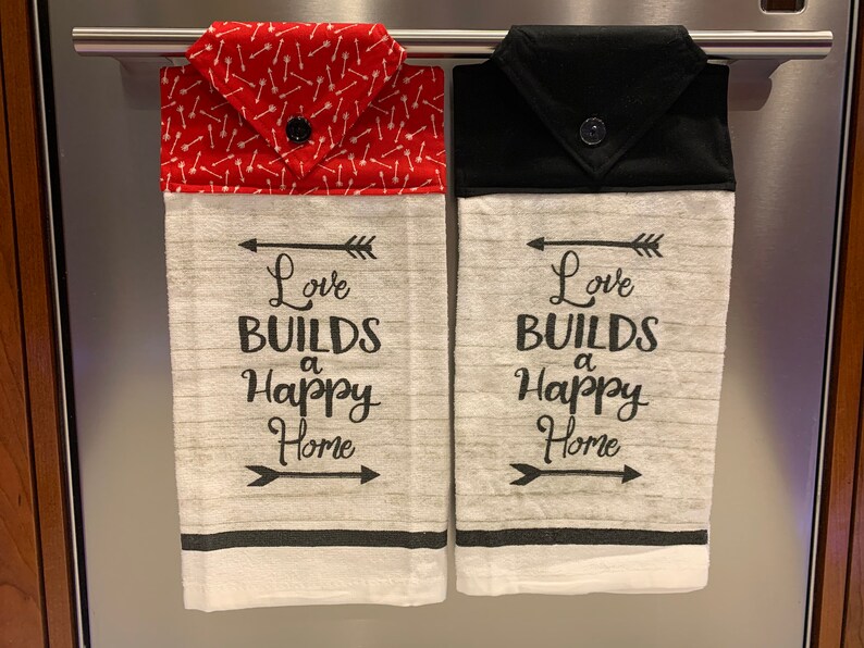 Happy Home towel Love Builds a Happy Home bath towel Love builds a Happy home towel Happy home kitchen Love towel love kitchen towel