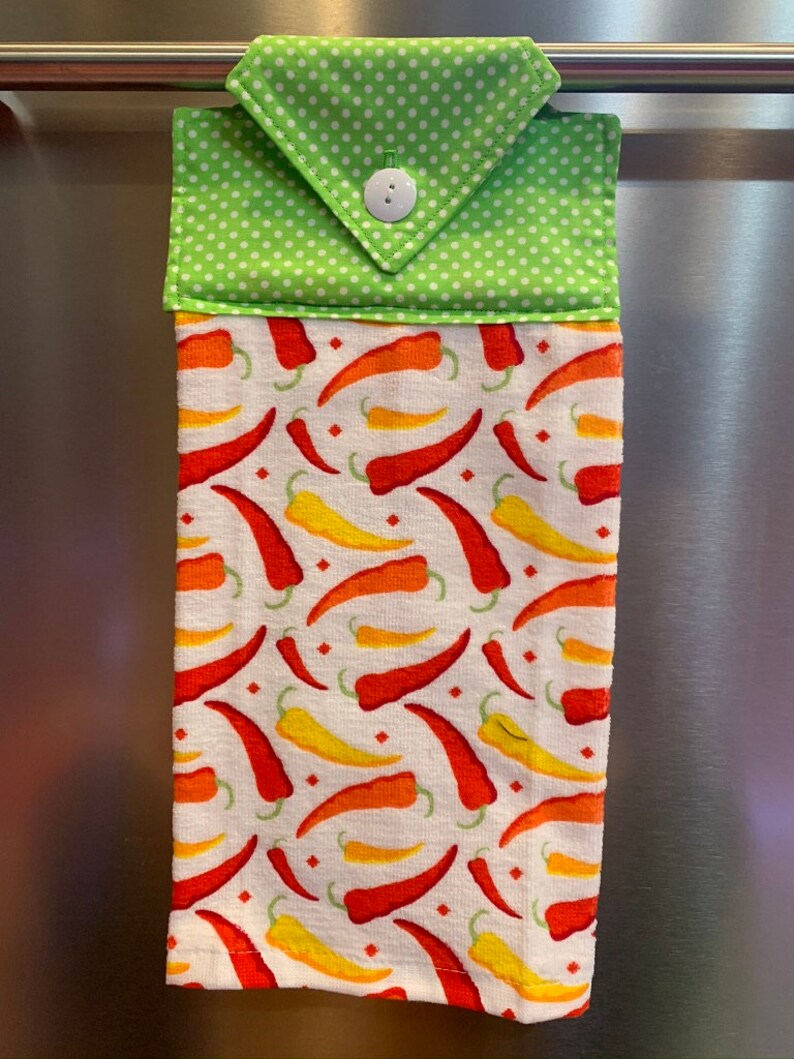Chili Pepper towel Pepper kitchen towel Vegetable towel Etsy