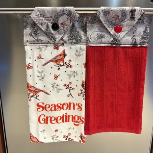 Cardinal, Red Cardinal, Cardinal kitchen, visitor from heaven, Angels are near, Christmas Cardinal, Christmas kitchen towel, loved one