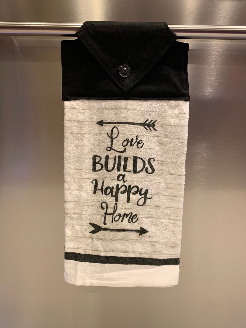 Happy Home towel Love Builds a Happy Home bath towel Love builds a Happy home towel Happy home kitchen Love towel love kitchen towel