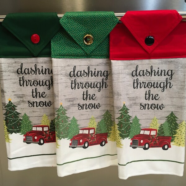 Red Truck Kitchen Towel Etsy