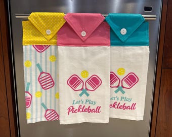 Pickleball, Let's Play Pickleball, Keuken, Handdoek Pickleball, Handdoeken Pickleball, Cadeau Pickleball, Pickleball Dames, Sporthanddoek Pickleball