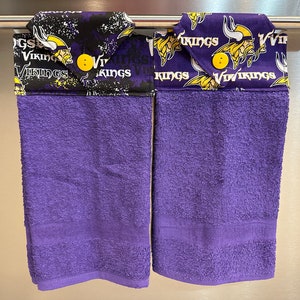 Minnesota Vikings Towel, Hanging Kitchen Towel, Hanging Hand Towel, NFL, NFL Towel, MN Vikings, Vikings, Skol, Purple Pride, Sport Towel
