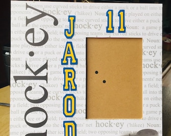 Hockey picture frame, Hockey frame, Hockey picture, Ice Hockey sports, Hockey Mom, Hockey Decor, Girls Hockey, Boys Hockey
