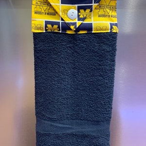 Michigan, University of Michigan, Wolverines, Michigan kitchen towel, Wolverines towel, Wolverines bar towel