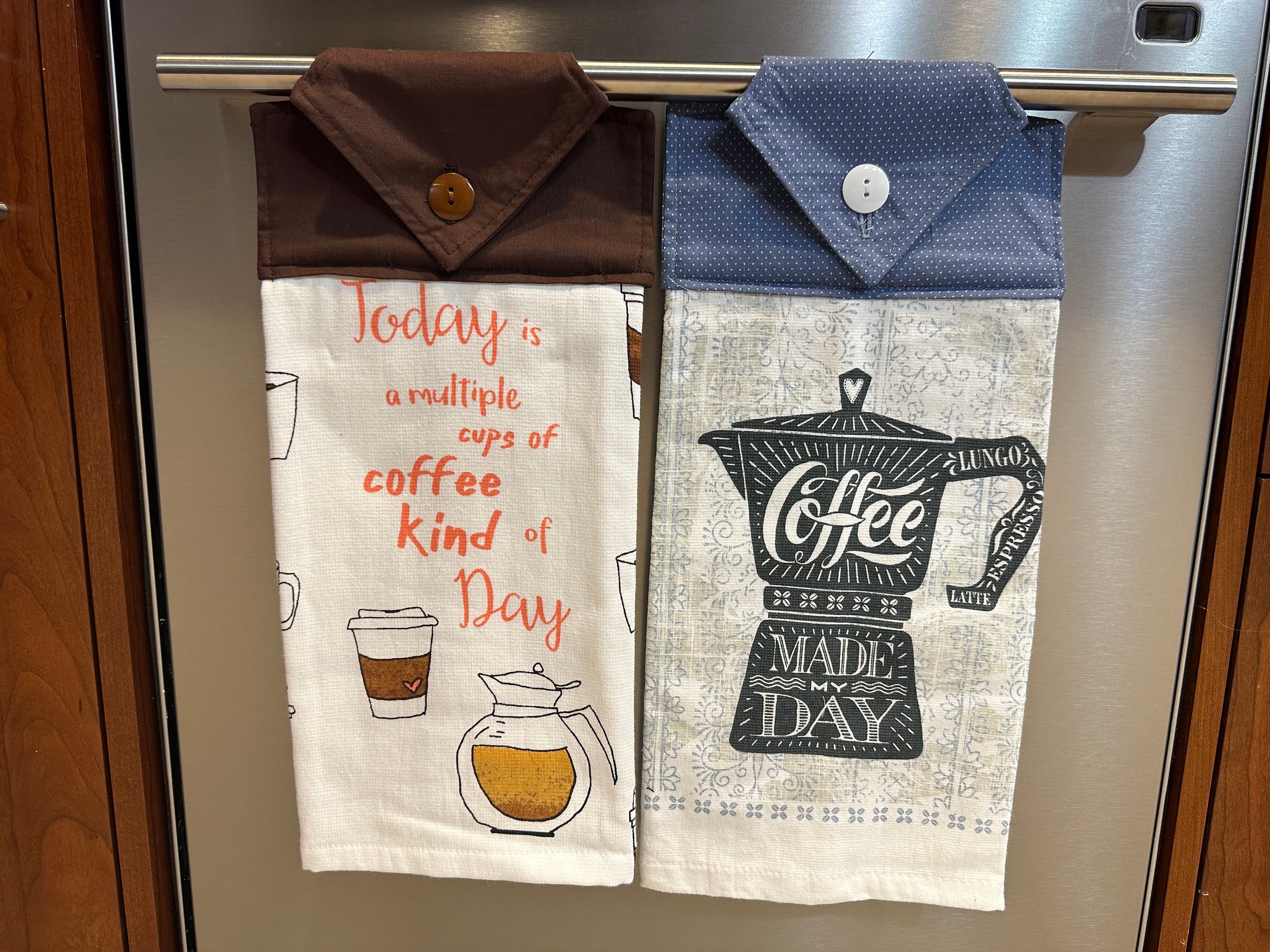 Coffee Tea Towels Embroidered Flour Sack Coffee Lover Gift Java Theme Gift  Coffee Theme Towel Vintage Coffee Barware Coffee Kitchen 