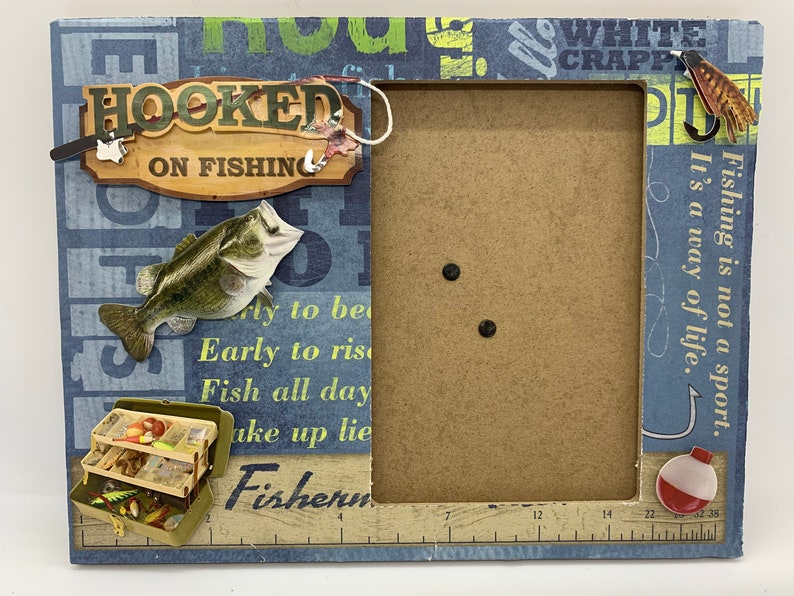 Fishing picture frame fisherman fish tales great catch Etsy