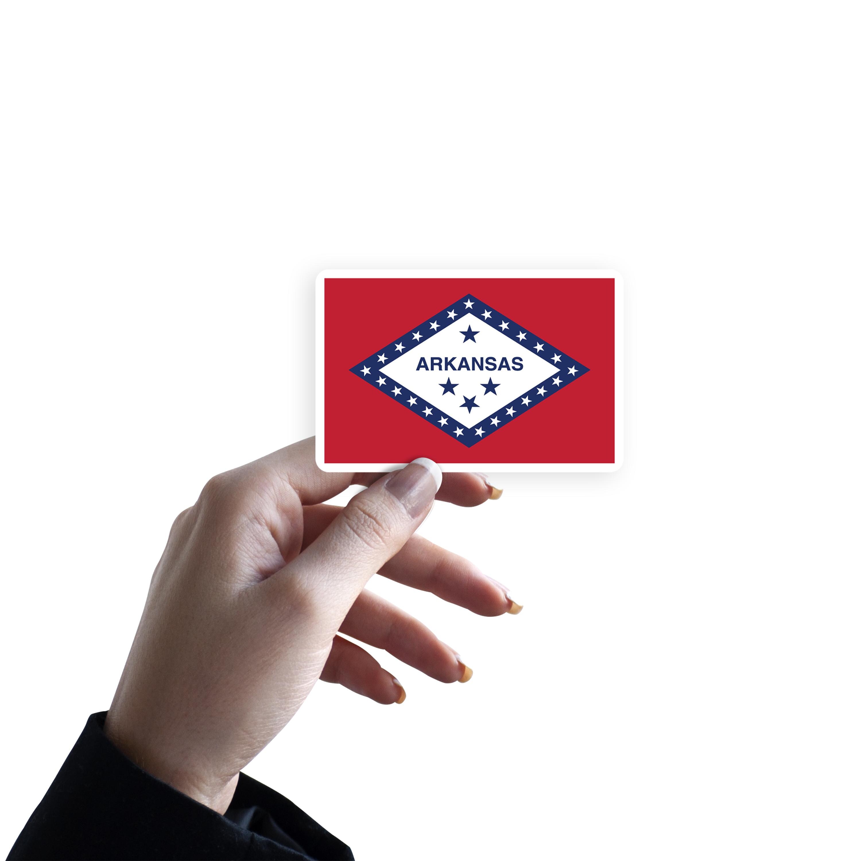 Set of 2 Stickers = Arkansas Flag: Decal/stickers • Full Color • Double ...