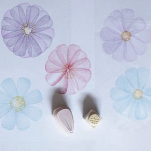 Blume Blüten Set , Stempel, handgeschnitzt