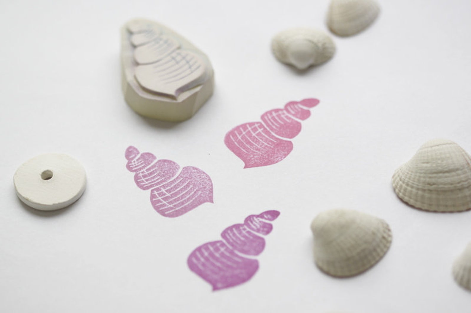 Seashell Snail Stamp Hand Carved Etsy Ireland