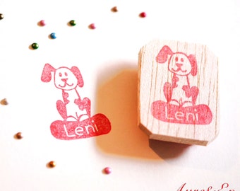 Name stamp dog hand-carved personalized