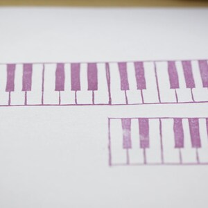 Piano fingering chart stamp, hand carved image 3