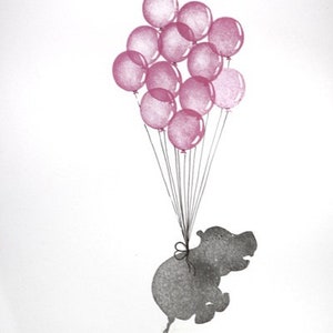 Nilpferd mit Ballon Set Stempel, handgeschnitzt