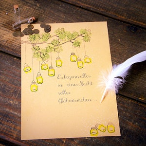 Fireflies Tree Stamp Set, hand-carved image 4