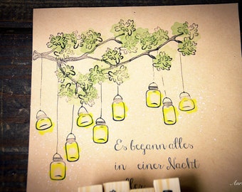 Firefly - Tree Stamp - Set, hand carved