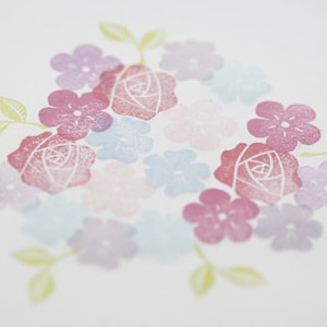 Blumen Set handgeschnitzter Stempel