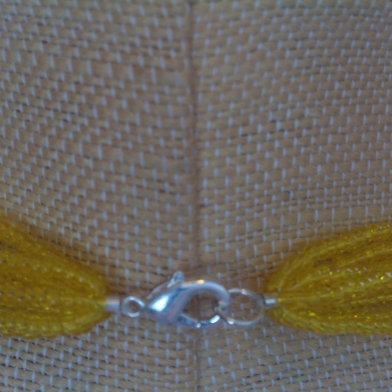 boho chic,yellow jewelry,modern necklace,seed beaded jewelry,gift Shiny yellow,seed beaded necklace,multistrand necklace,layering necklace