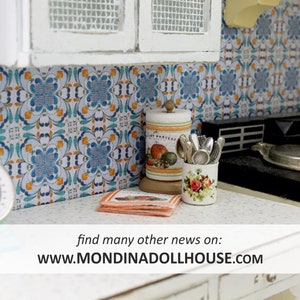 Miniature wall tiles, 1:12 scale