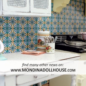 Miniature wall tiles, 1:12 scale