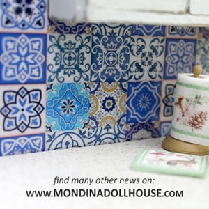 Miniature wall tiles, 1:12 scale