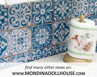 Miniature wall tiles, 1:12 scale