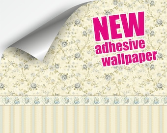 Carta Da Parati Per Case Delle Bambole 1:12 - 3 Fogli Autoadesivi Stile Vittoriano, Design Antico, Facile Da Applicare