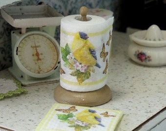 dollhouse miniature paper towel roll 1/12-1/6 scale