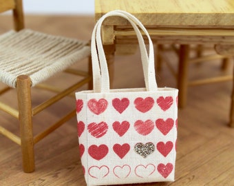 miniature canvas shopping bag