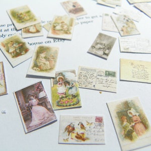 pdf digital download di cartoline in miniatura per casa di bambola