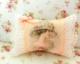 dollhouse  shabby chic miniatures pillows