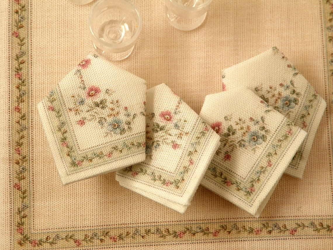 Miniature Dollhouse Tablecloth for the Kitchen Table/ 1/12 Etsy