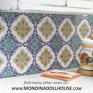 Miniature wall tiles, 1:12 scale