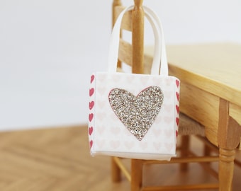 miniature canvas shopping bag