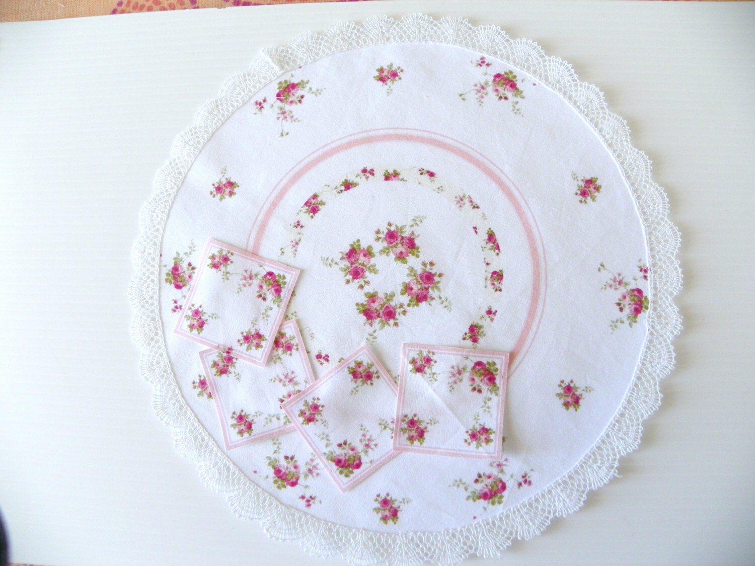 Miniature Dollhouse Tablecloth for the Kitchen Table/ 1/12 Etsy