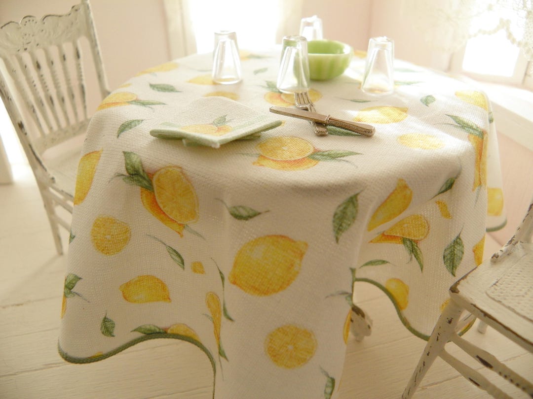 Miniature Dollhouse Tablecloth for the Kitchen Table/ 1/12 Etsy