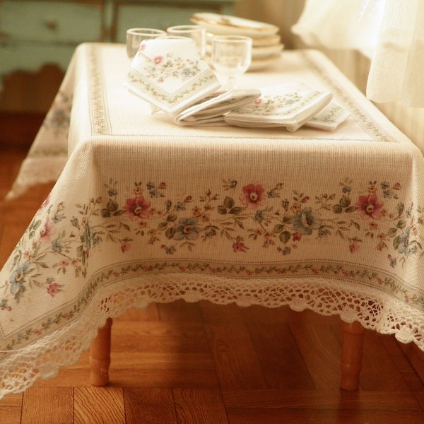 nappe pour table de cuisine miniature, maison de poupées, échelle 1/12