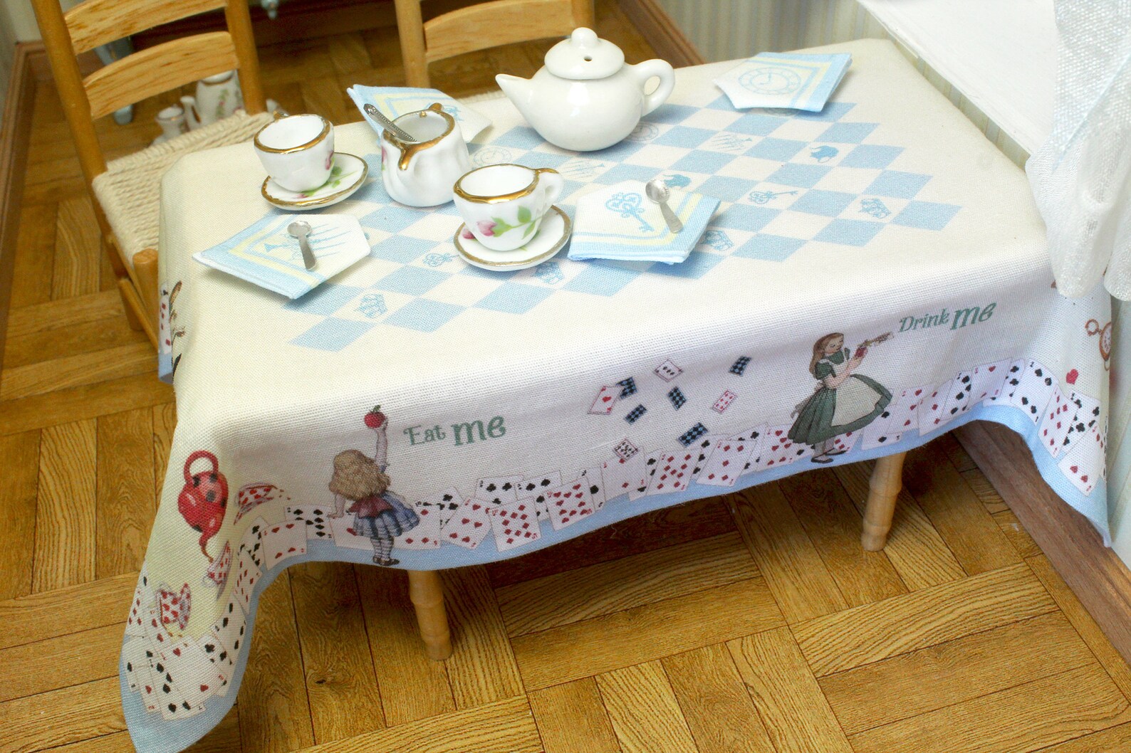 Miniature Dollhouse Tablecloth for the Kitchen Table/ 1/12 Etsy