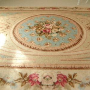 Miniatur-Aubusson-Teppich im Maßstab 1/12 für das Puppenhaus
