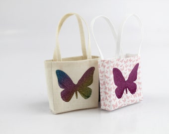 miniature canvas shopping bag