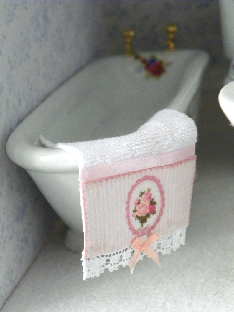 Miniatures Bath Towel Dollhouse Etsy