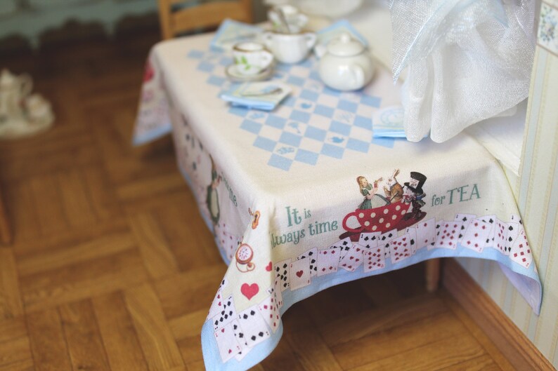 Miniature Dollhouse Tablecloth for the Kitchen Table/ 1/12 Etsy