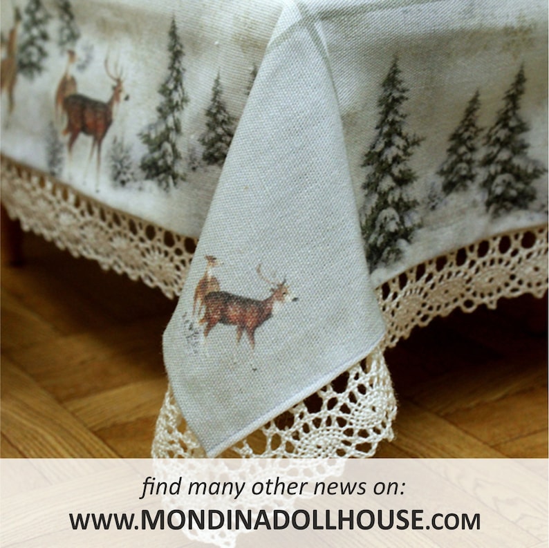 Miniature Dollhouse Tablecloth for the Kitchen Table/ 1/12 Etsy