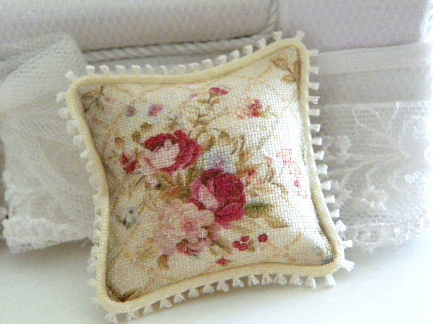 Dollhouse Miniatures Pillow Etsy