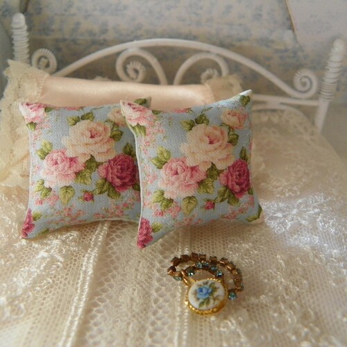 Charcoal Grey Check Dollhouse 112 Pillow 1.5 Square Etsy