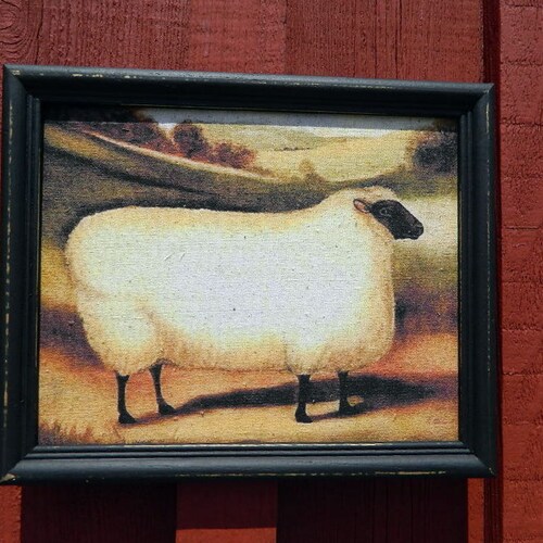 Antique Sheep Painting Vintage Sheep Art Farm Animal Print | Etsy
