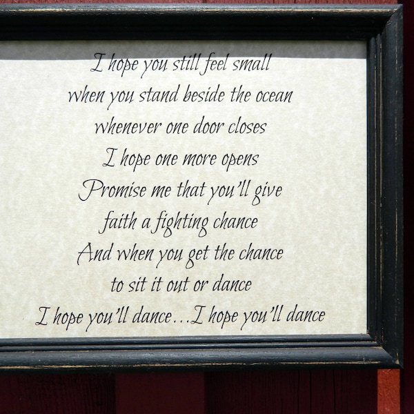 I Hope You Dance - Etsy