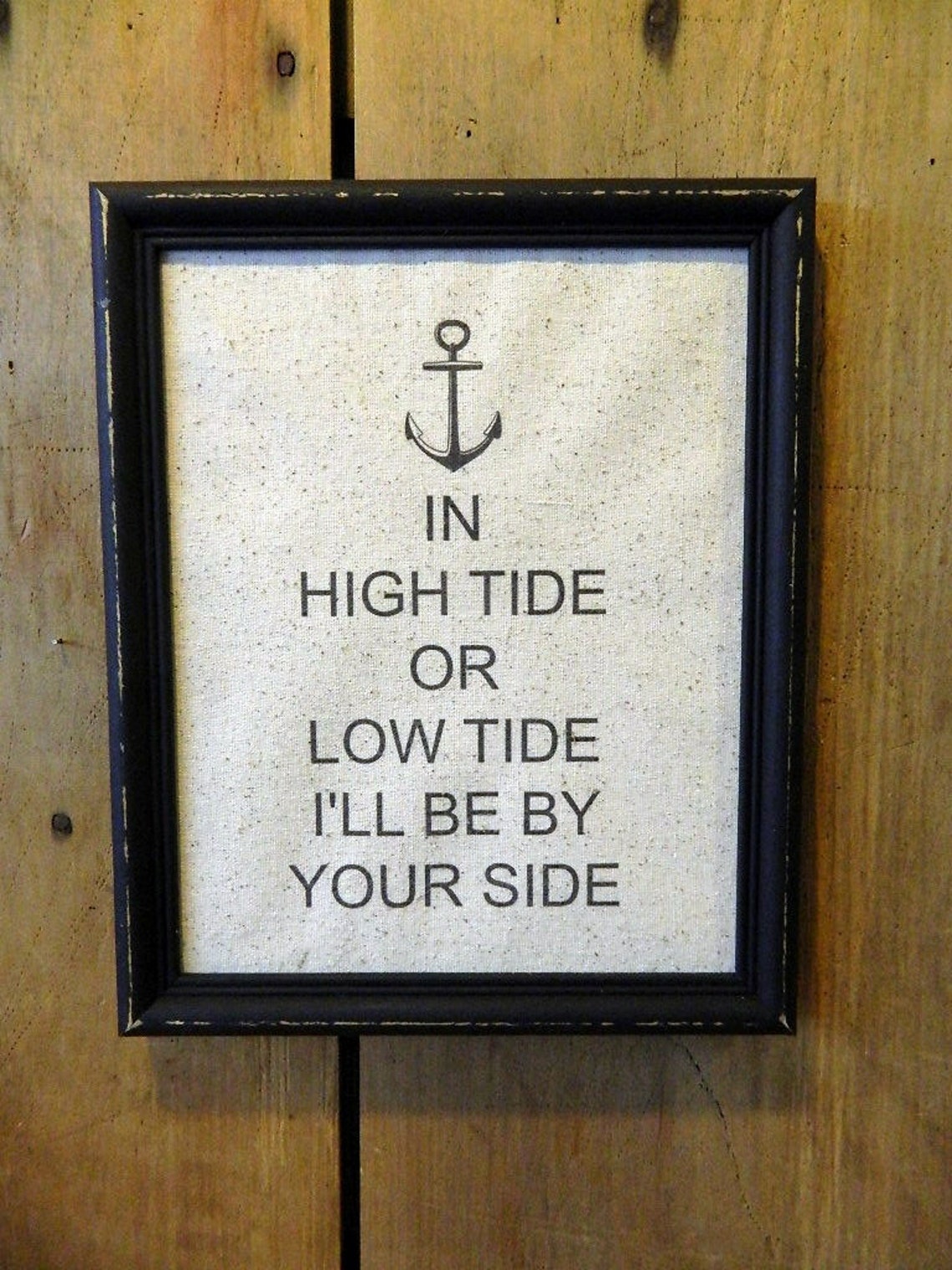 In High Tide or Low Tide Sign Vintage Black Frame - Etsy