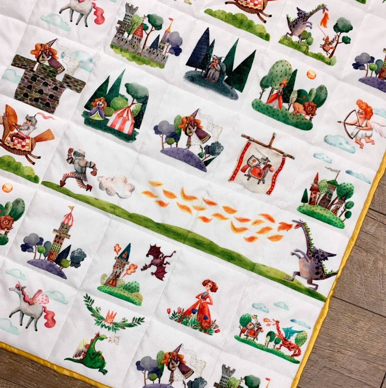 Woodland Fairy Tale Enchanted Forest Baby Quilt Woodland Etsy
