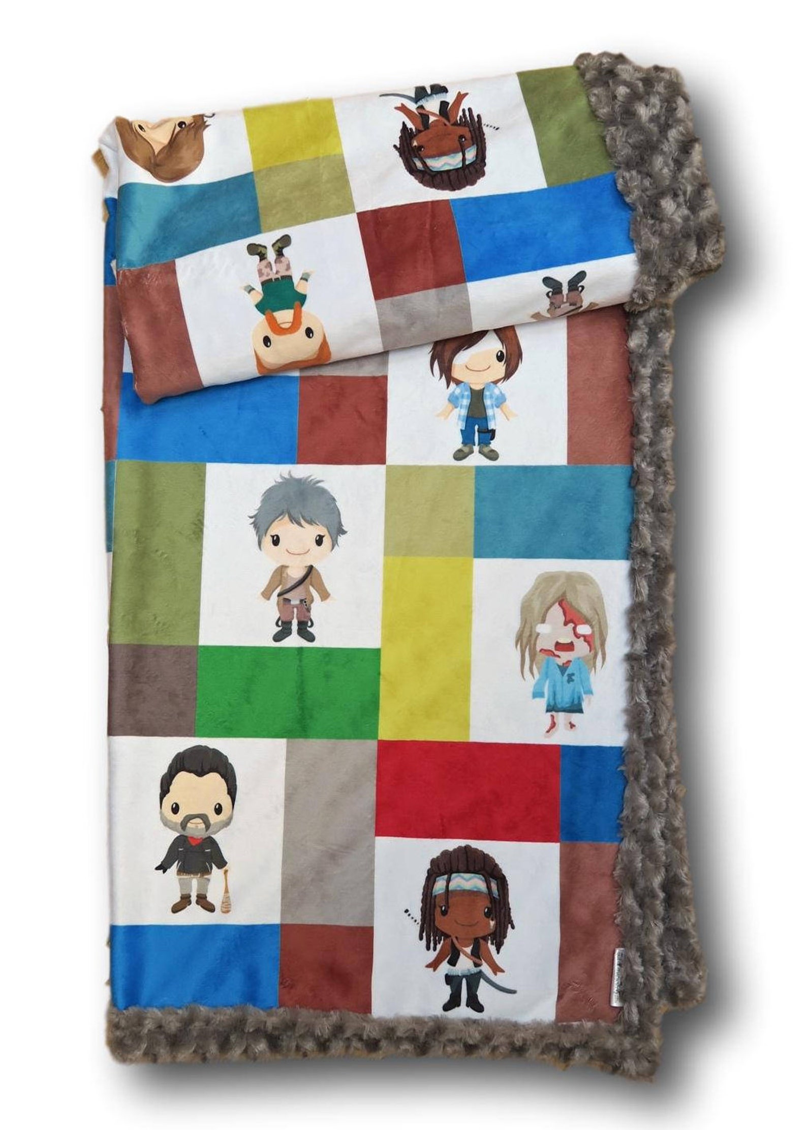 The Walking Dead Zombie Baby Zombie Halloween Baby Blanket Etsy